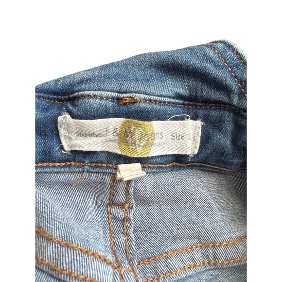 Vintage I & M Jeans Women’s Size L cBlue Jean Denim Overalls Mid Rise Distressed - Picture 4 of 5